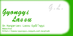 gyongyi lassu business card